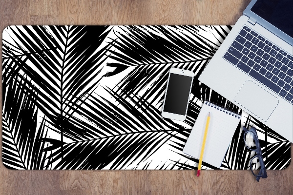 Sous-main bureau Feuilles de palmier noir