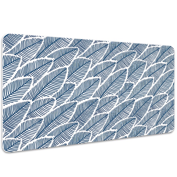 Protège bureau Feuilles bleues