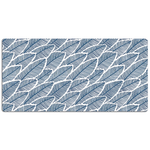 Protège bureau Feuilles bleues