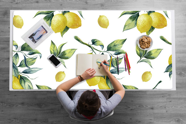 Sous main de bureau Citrons jaunes