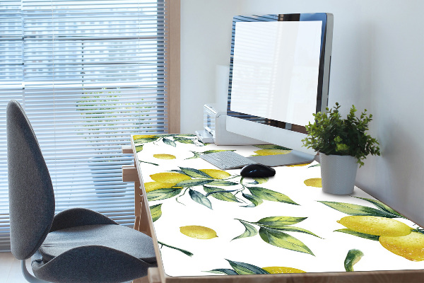 Sous main de bureau Citrons jaunes