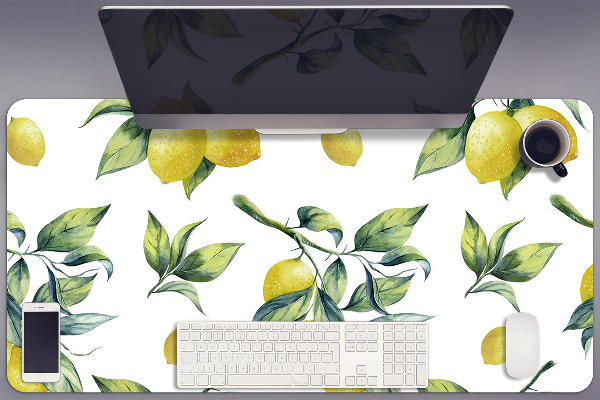 Sous main de bureau Citrons jaunes