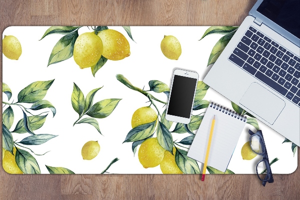 Sous main de bureau Citrons jaunes
