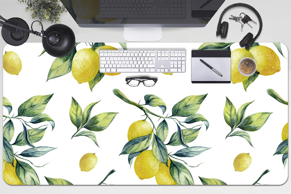 Sous main de bureau Citrons jaunes