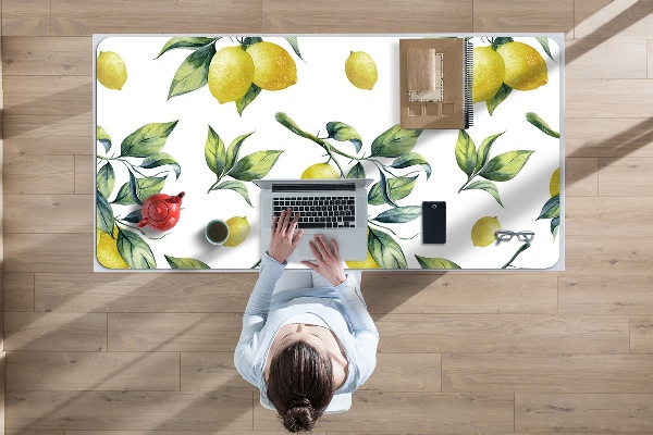 Sous main de bureau Citrons jaunes