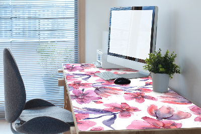 Sous-main bureau Fleurs pastel