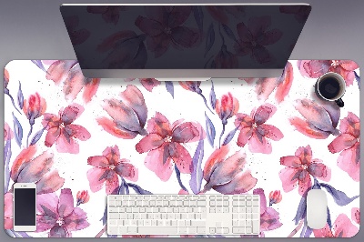 Sous-main bureau Fleurs pastel