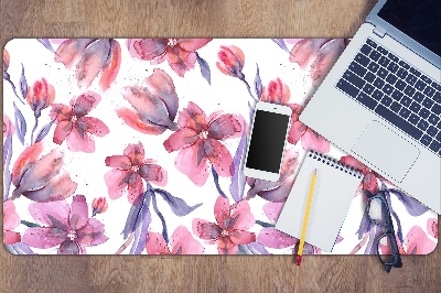 Sous-main bureau Fleurs pastel