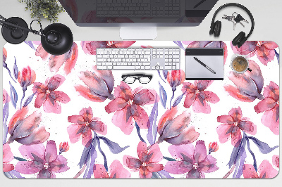 Sous-main bureau Fleurs pastel