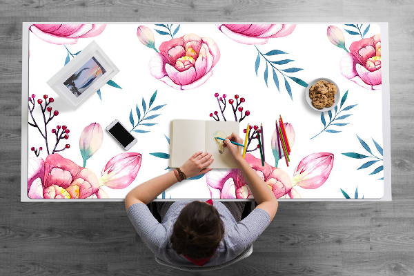 Sous main de bureau Fleurs