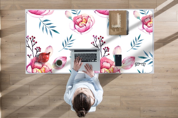 Sous main de bureau Fleurs