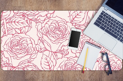 Sous main de bureau Roses doodle