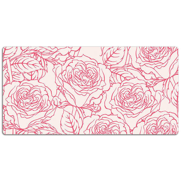 Sous main de bureau Roses doodle