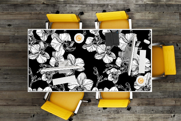 Sous-main bureau Fleurs négatives