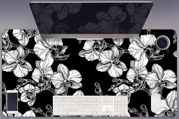 Sous-main bureau Fleurs négatives