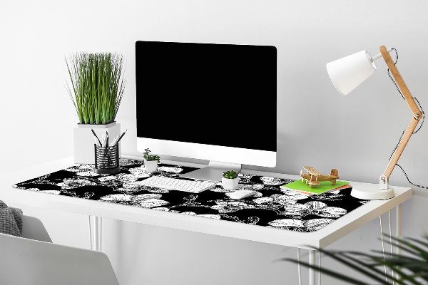 Sous-main bureau Fleurs négatives