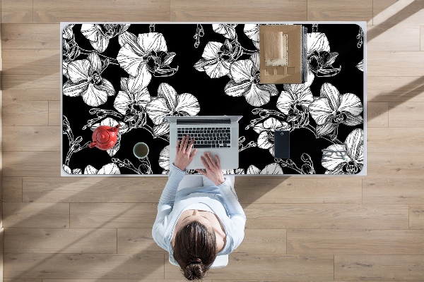 Sous-main bureau Fleurs négatives