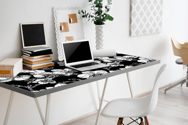 Sous-main bureau Fleurs négatives