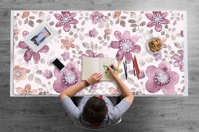 Sous main de bureau Fleurs roses