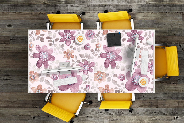 Sous main de bureau Fleurs roses