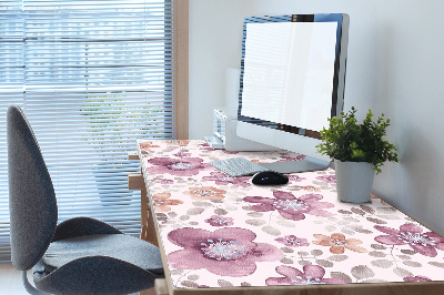 Sous main de bureau Fleurs roses