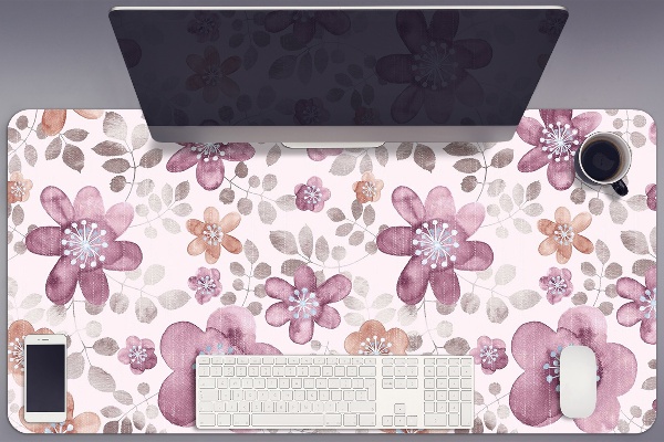 Sous main de bureau Fleurs roses