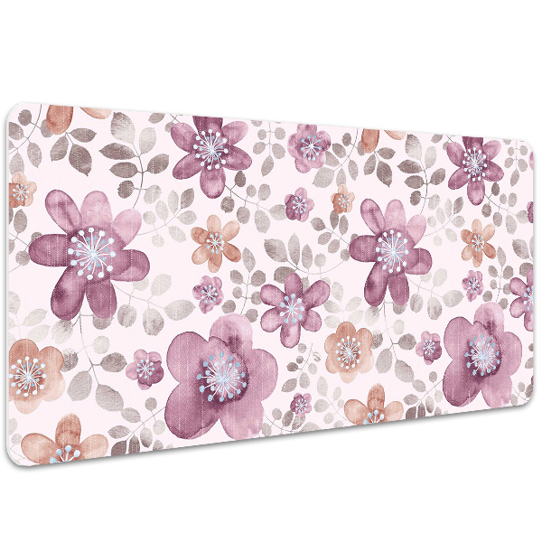 Sous main de bureau Fleurs roses