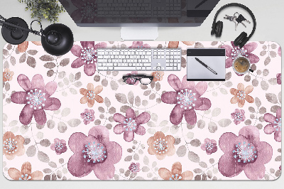 Sous main de bureau Fleurs roses