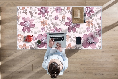 Sous main de bureau Fleurs roses