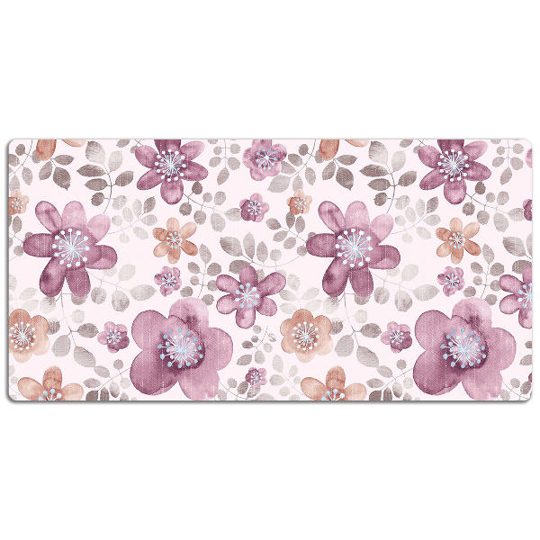 Sous main de bureau Fleurs roses