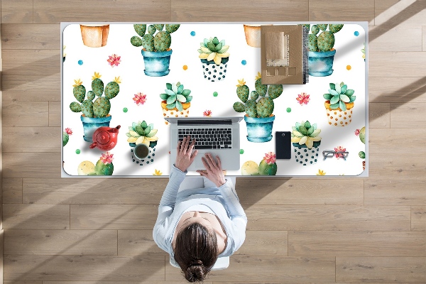 Tapis de bureau Cactus peint