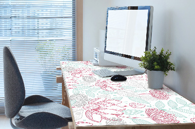 Tapis de bureau Contours de fleurs