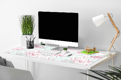 Tapis de bureau Contours de fleurs