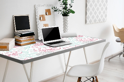 Tapis de bureau Contours de fleurs