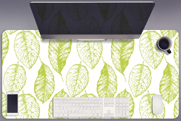 Sous-main bureau Feuilles vertes