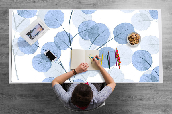 Sous-main bureau Branches avec des feuilles