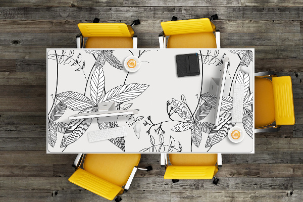 Sous main de bureau Fleurs Doodle