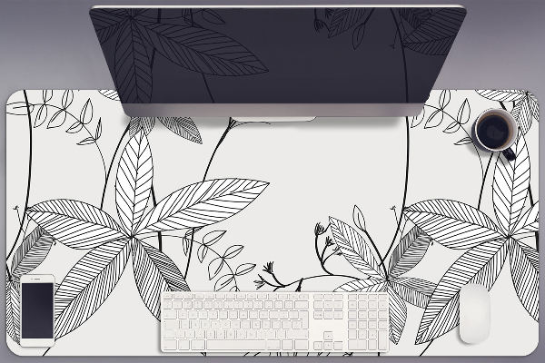 Sous main de bureau Fleurs Doodle