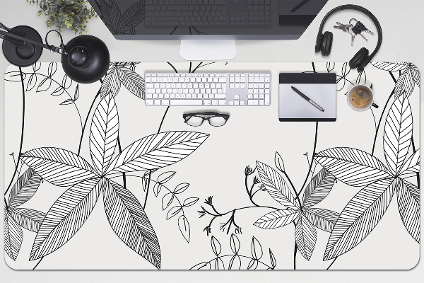 Sous main de bureau Fleurs Doodle