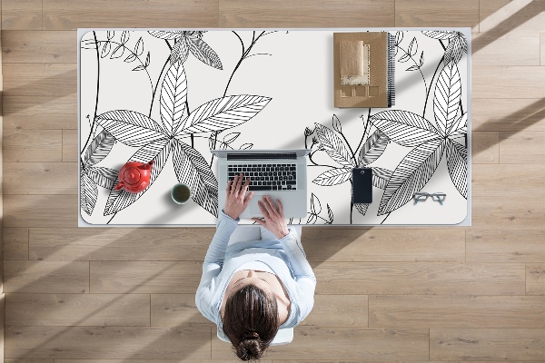 Sous main de bureau Fleurs Doodle