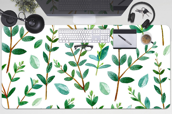 Tapis de bureau Brindilles vertes