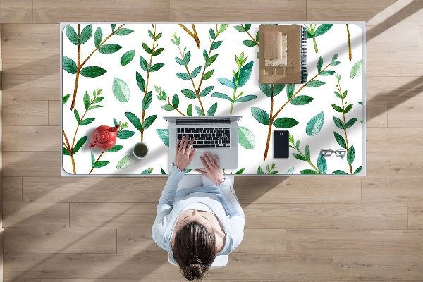 Tapis de bureau Brindilles vertes