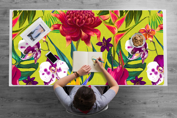 Sous-main bureau Jardin peint