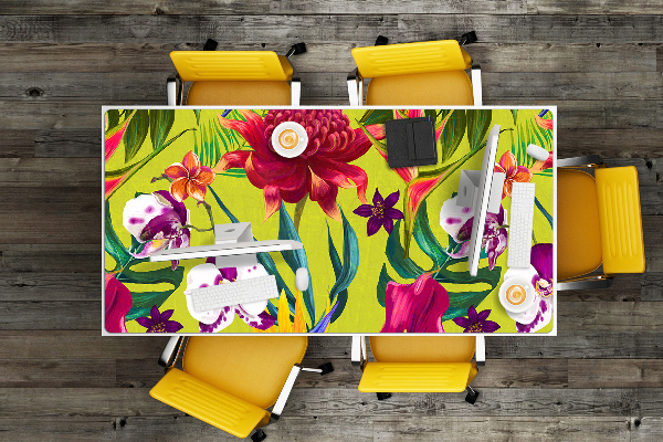Sous-main bureau Jardin peint