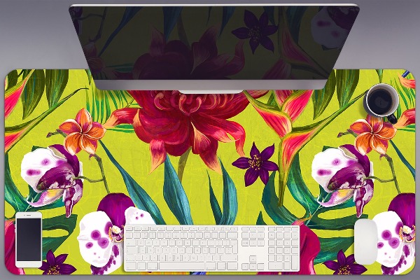 Sous-main bureau Jardin peint