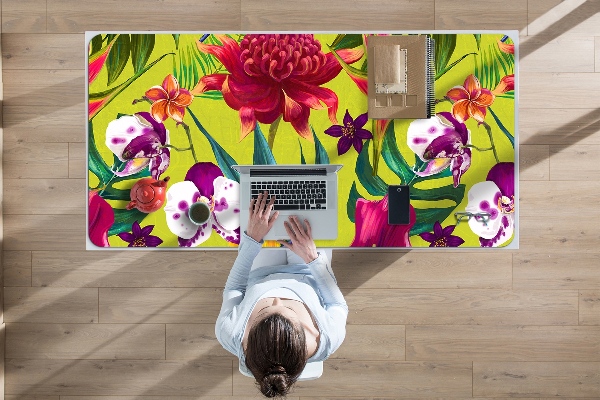 Sous-main bureau Jardin peint