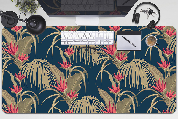 Sous-main bureau Paumes tropicales