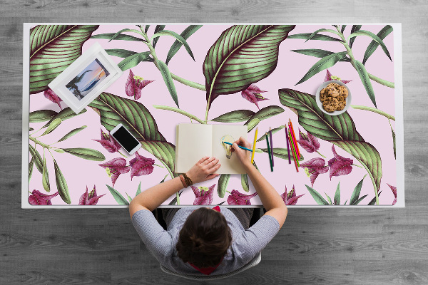 Sous main de bureau Fleurs roses