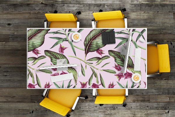 Sous main de bureau Fleurs roses