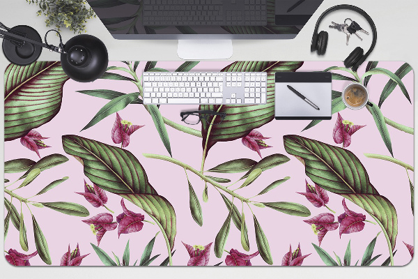 Sous main de bureau Fleurs roses
